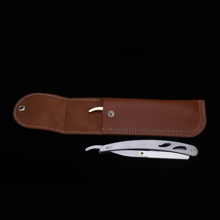 1Pcs Wooden Professional Manual Shaver Straight Edge Stainless Steel Sharp Barber Razor Folding Shaving Beard Cutter