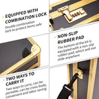 Golden Carrying Case Clippers High-capacity Storage Box Double Layer Hairdressing Organizer Without logo Case Barbershop Tools