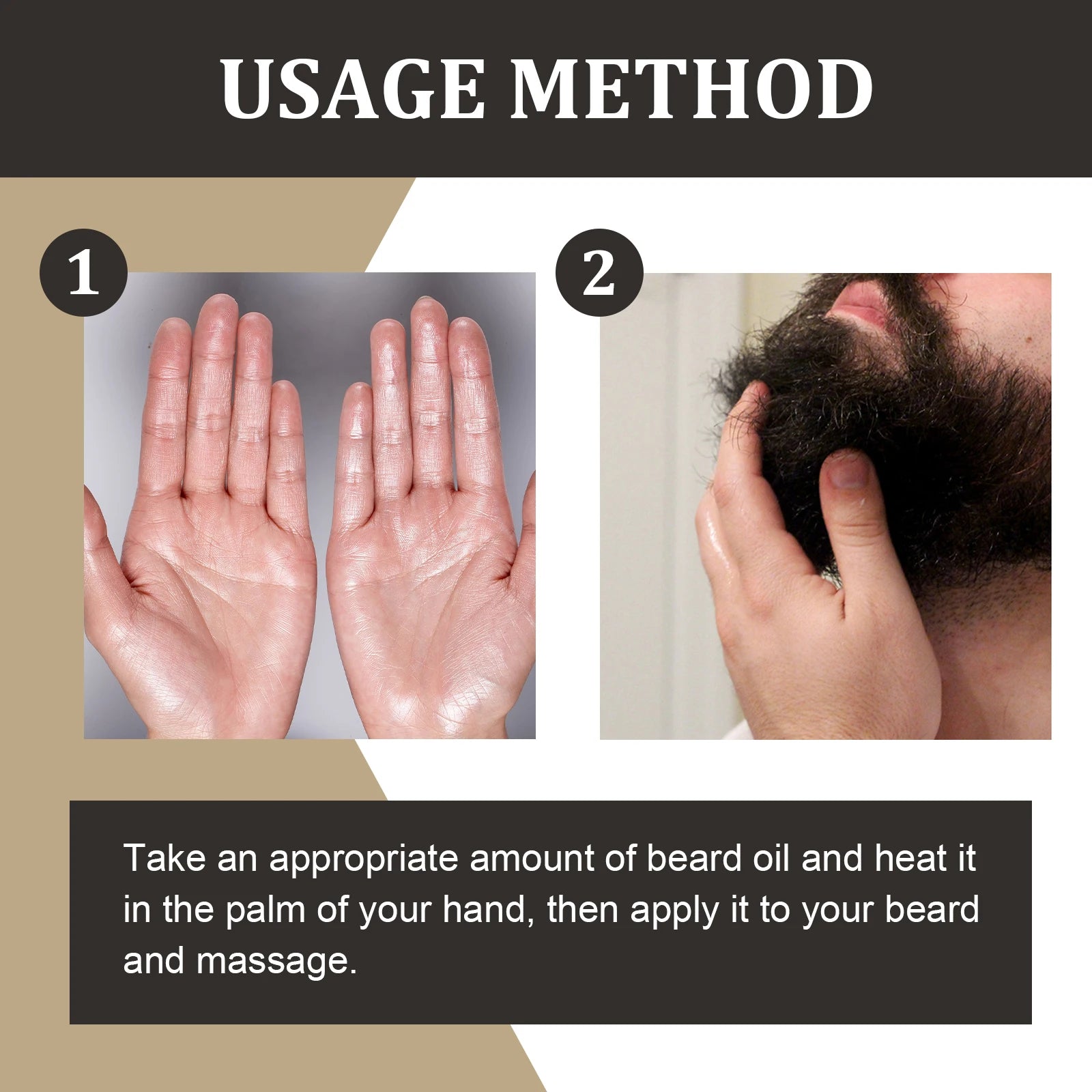 30ml Facial Hair Beard Growth Oil Serum For Men's Thick Soft Smooth Beard Oil Natural Moisturizing Beard Grooming Oil Beard Care