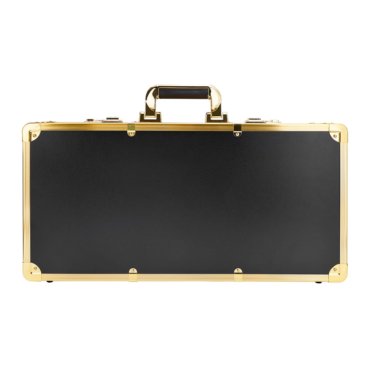 Golden Carrying Case Clippers High-capacity Storage Box Double Layer Hairdressing Organizer Without logo Case Barbershop Tools