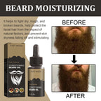 30ml Facial Hair Beard Growth Oil Serum For Men's Thick Soft Smooth Beard Oil Natural Moisturizing Beard Grooming Oil Beard Care