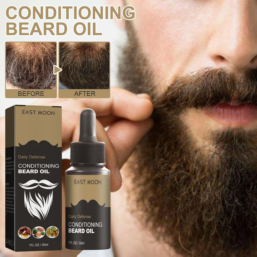 30ml Facial Hair Beard Growth Oil Serum For Men's Thick Soft Smooth Beard Oil Natural Moisturizing Beard Grooming Oil Beard Care