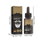 30ml Facial Hair Beard Growth Oil Serum For Men's Thick Soft Smooth Beard Oil Natural Moisturizing Beard Grooming Oil Beard Care