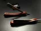 1Pcs Wooden Professional Manual Shaver Straight Edge Stainless Steel Sharp Barber Razor Folding Shaving Beard Cutter