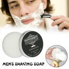 Gentle Mint Scented Handmade Shaving Soap for Men – Smooth, Non-Irritating Beard Shave Cream